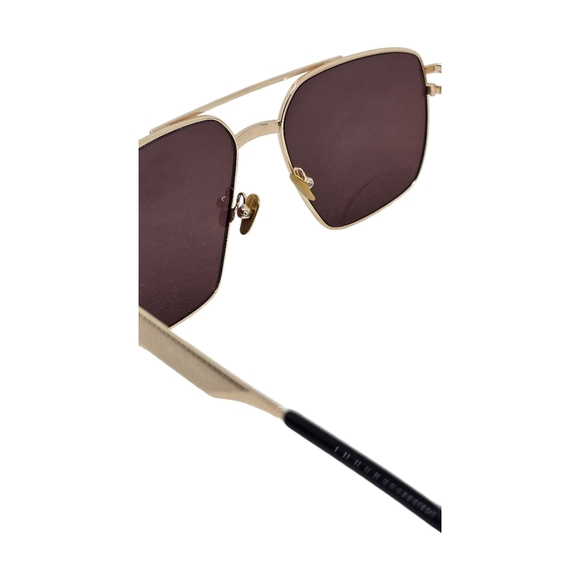 Gold and Brown Square Sunglasses PORTA ROMANA - Picture 4 of 7